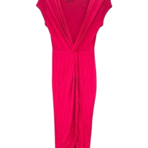 Pink Maxi Dress with Plunge Neckline - Picture 1 of 3